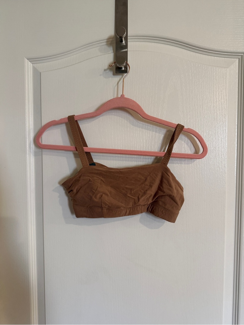 Wireless Cotton Bralette - Brown